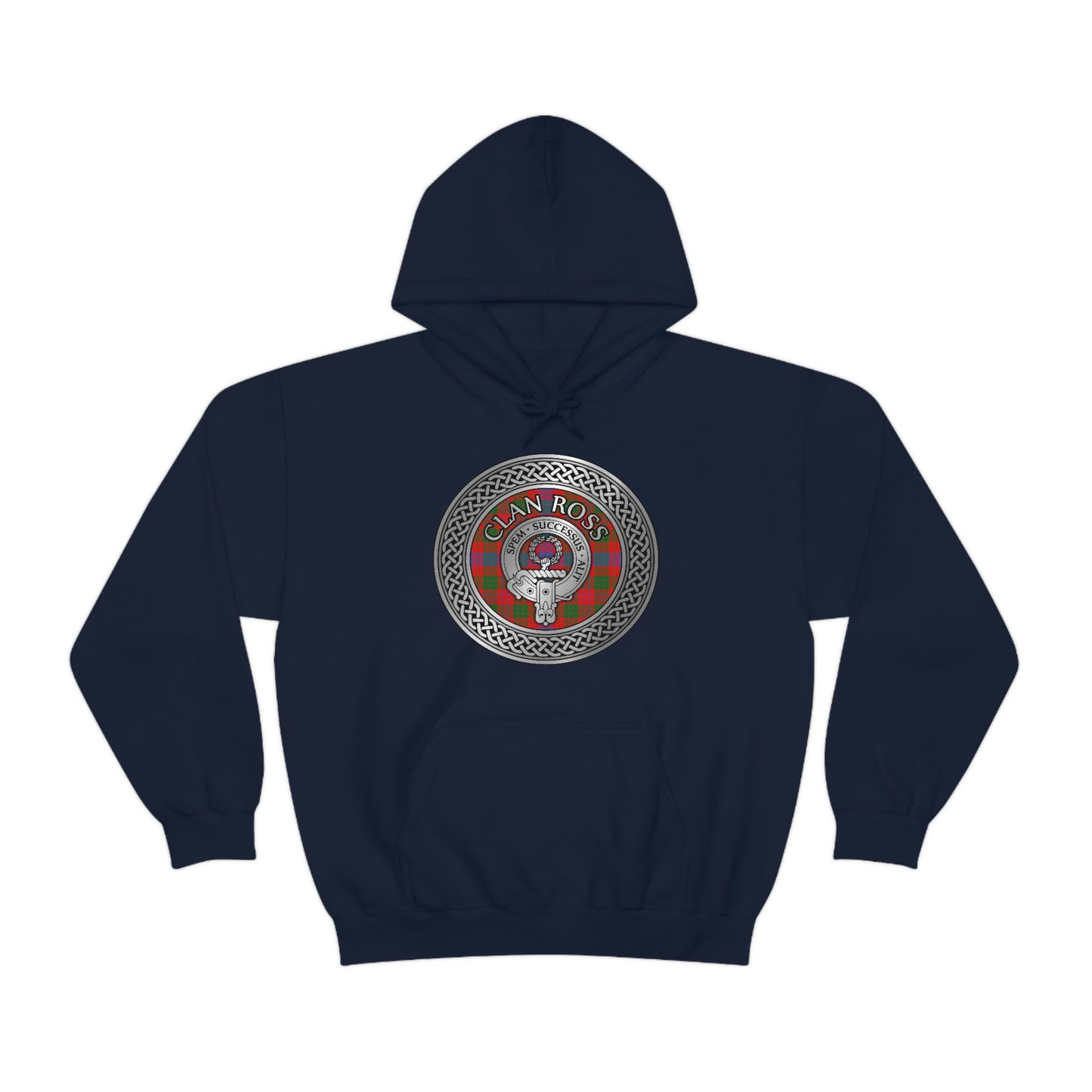 Clan Ross Crest & Tartan Unisex Heavy Blend™ Hooded Sweatshirt