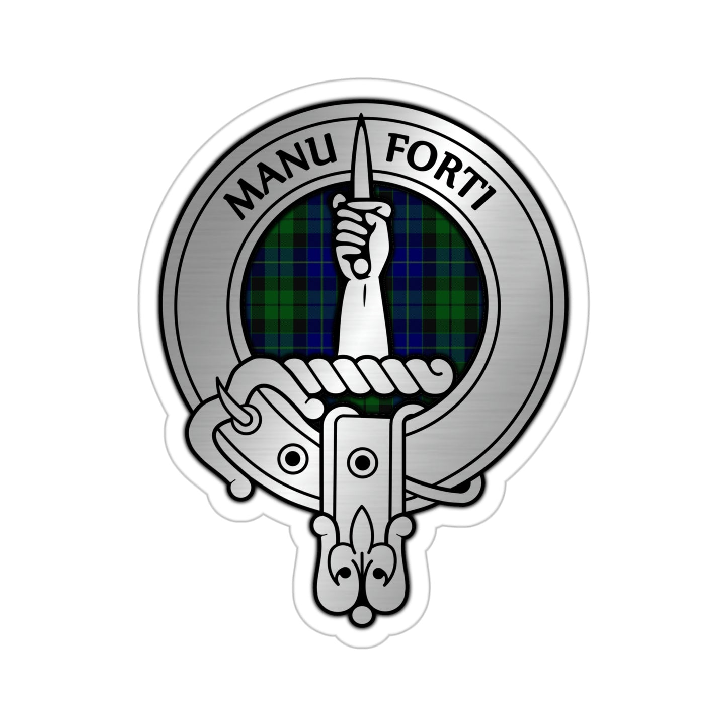 Clan MacKay Crest & Tartan Kiss-Cut Stickers