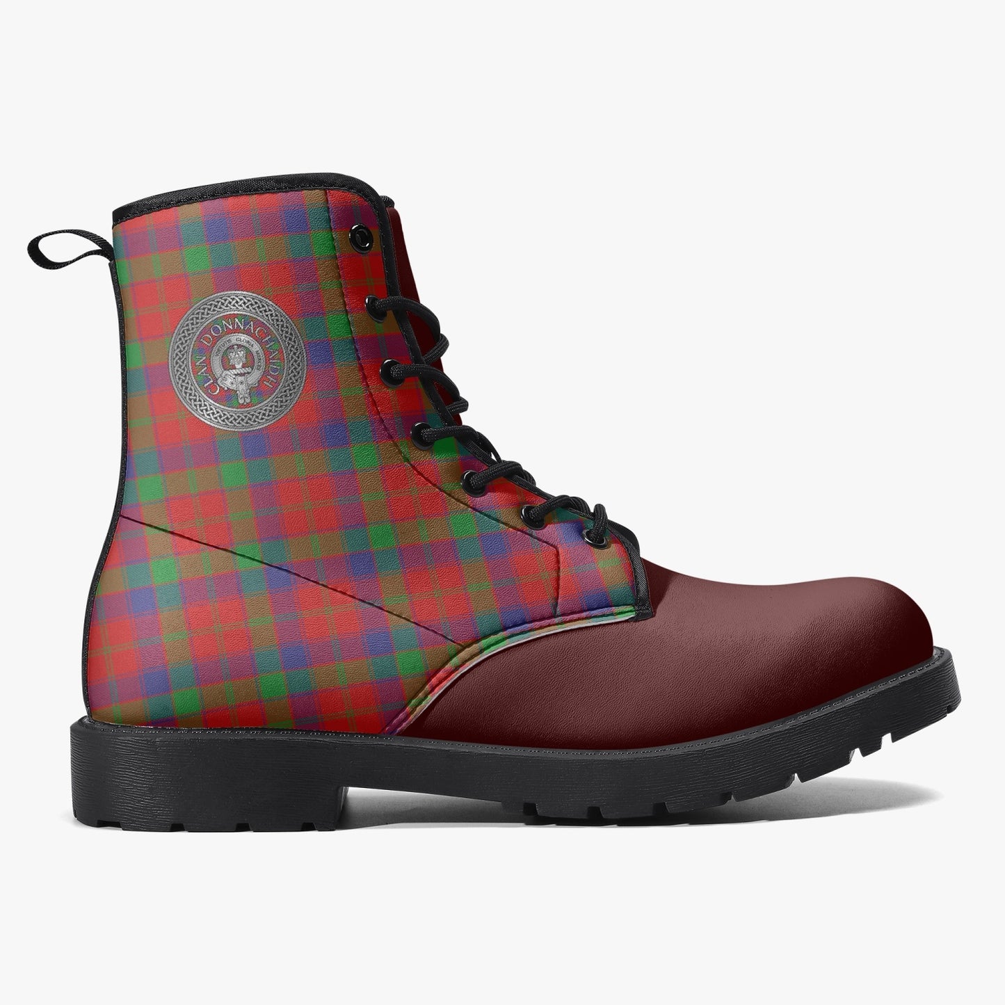 Clan Donnachaidh (Robertson) Crest & Tartan Leather Boots