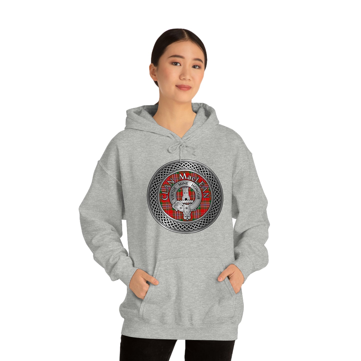 Clan MacLean Crest & Tartan Unisex Heavy Blend™ Hooded Sweatshirt