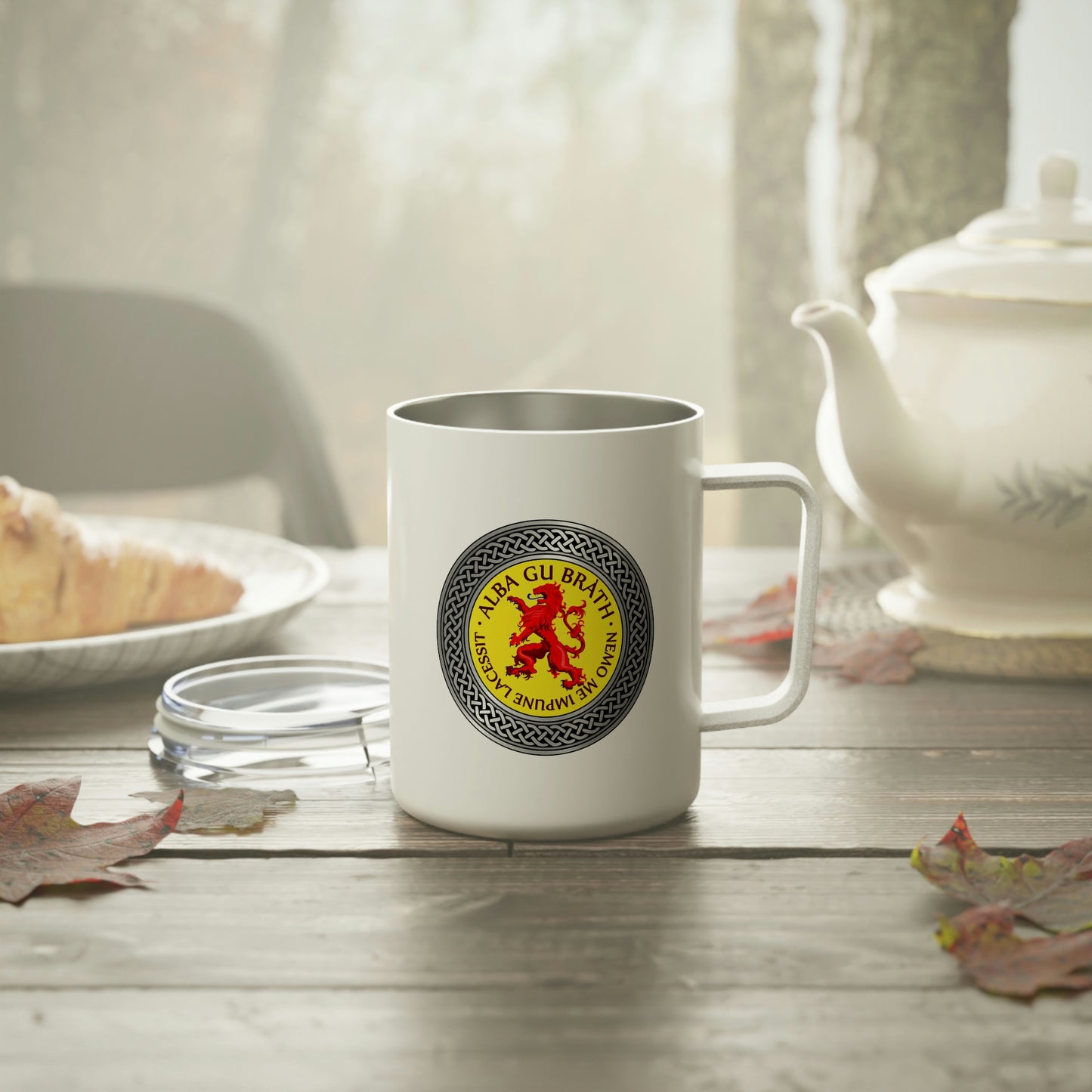 Alba Gu Brath Lion Rampant Knot Insulated Coffee Mug, 10oz