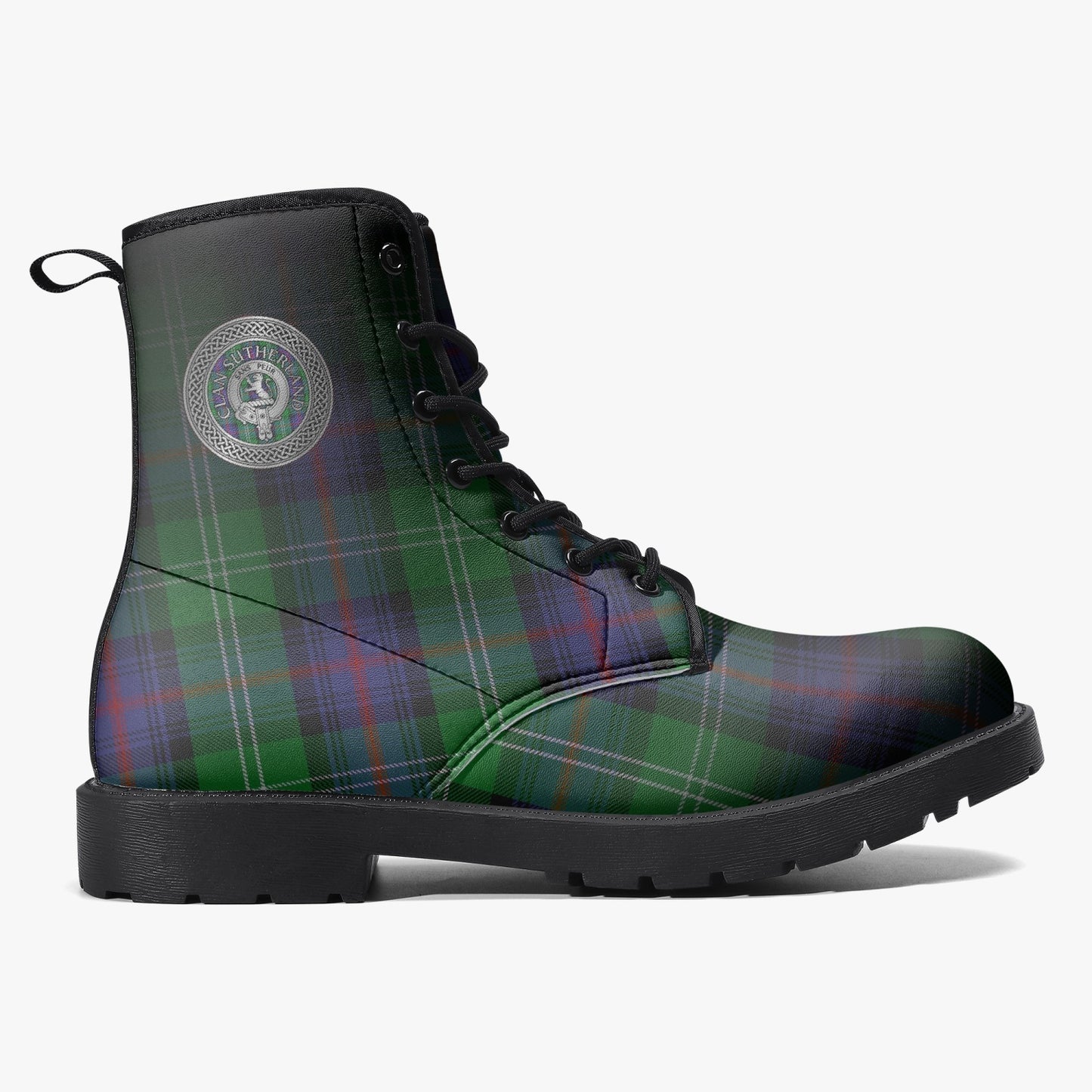 Clan Sutherland Tartan Fade Leather Boots