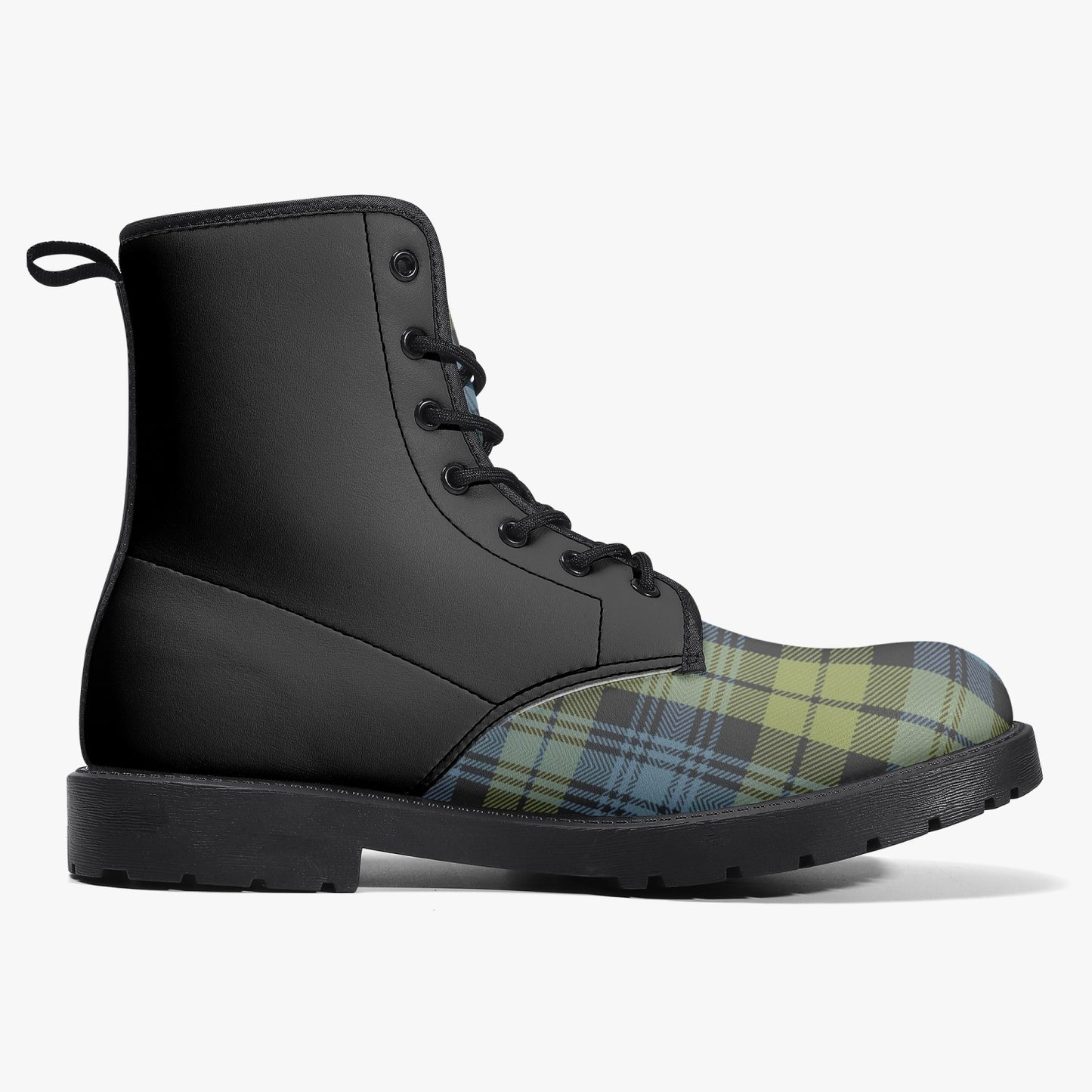 Clan Campbell Crest & Tartan Leather Boots