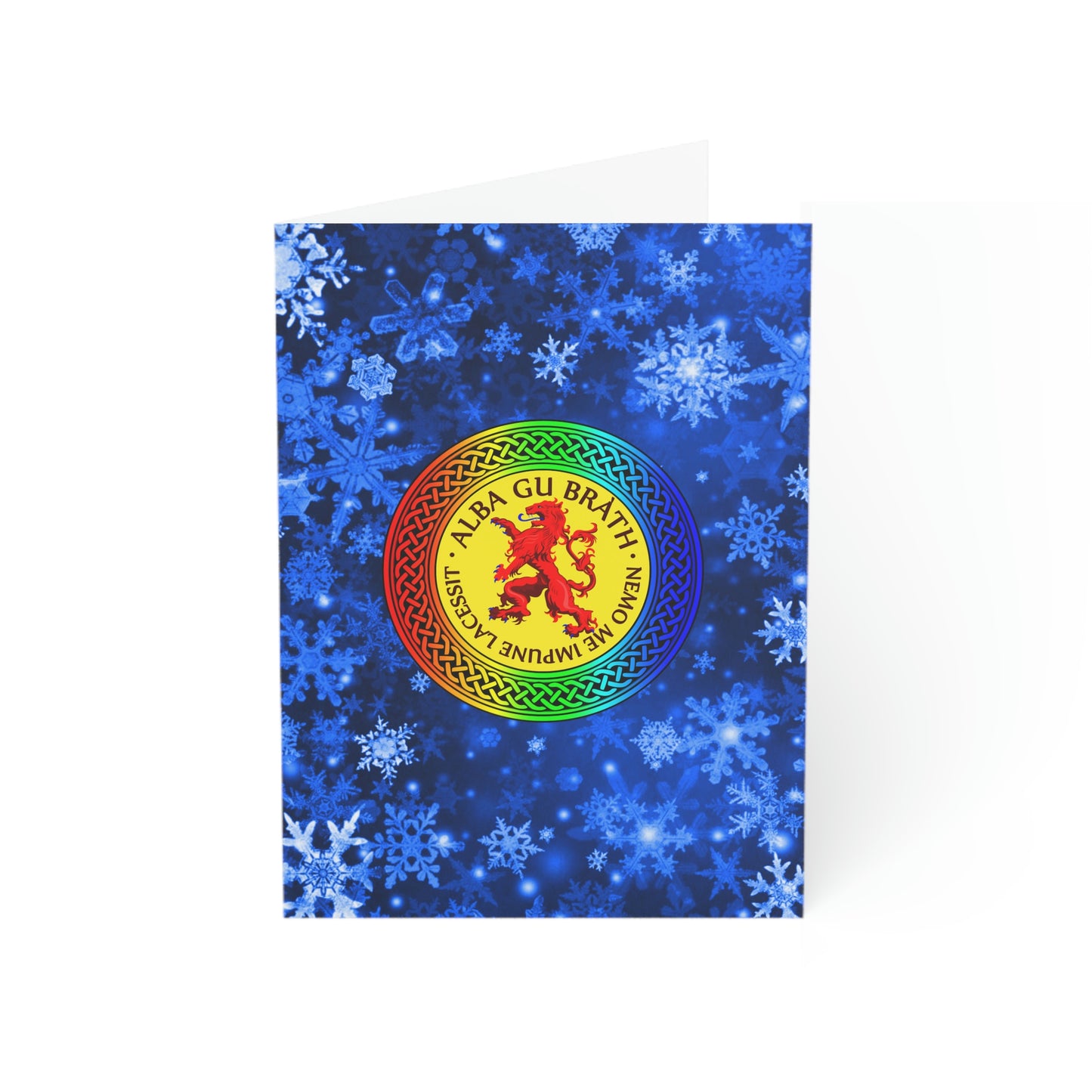 Alba Gu Brath Lion Rampant Rainbow Knot Greeting Cards (1, 10, 30, and 50pcs)