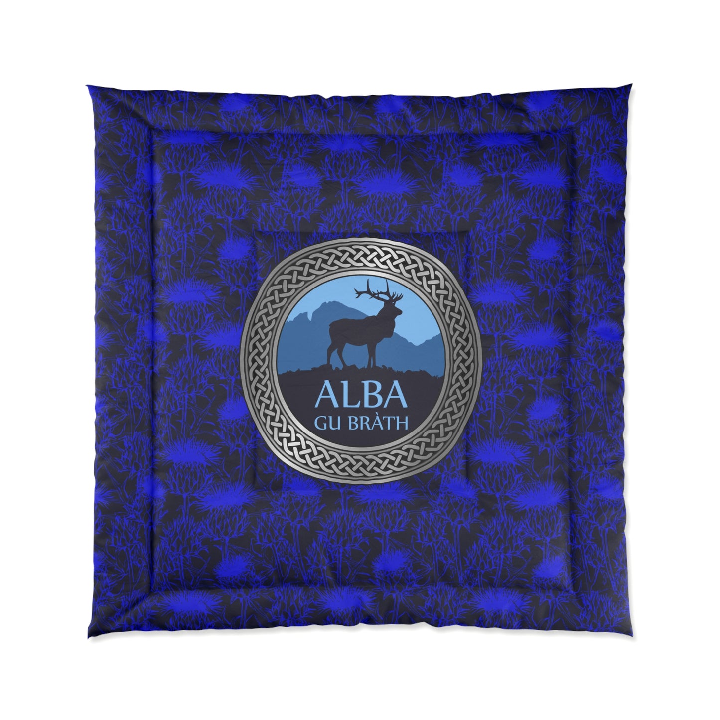 Alba Gu Brath and stag comforter