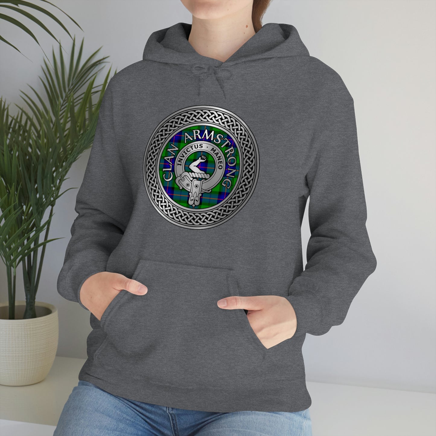 Clan Armstrong Crest & Tartan Unisex Heavy Blend™ Hooded Sweatshirt