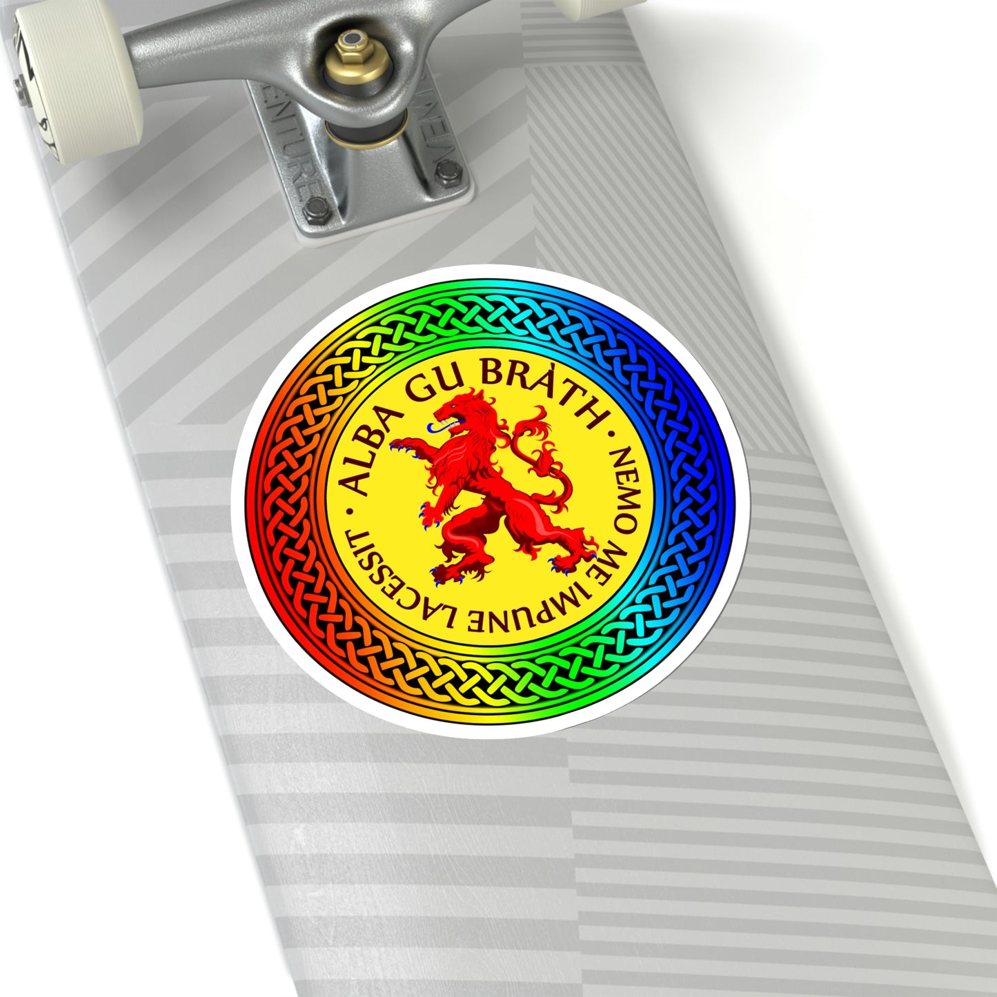 Alba Gu Brath Lion Rampant Rainbow Knot Kiss-Cut Stickers